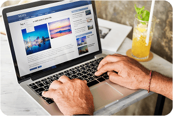 Laptop showing web design trends