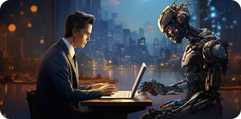 Developer coding an application
