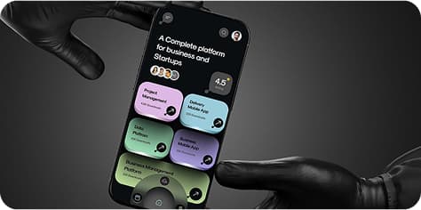 Mobile phone showing app deployment process