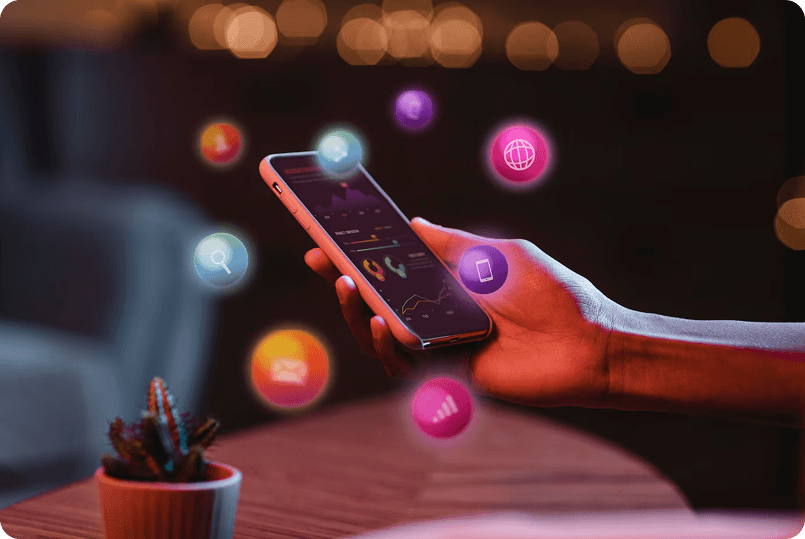 Detailed view of a mobile application UI